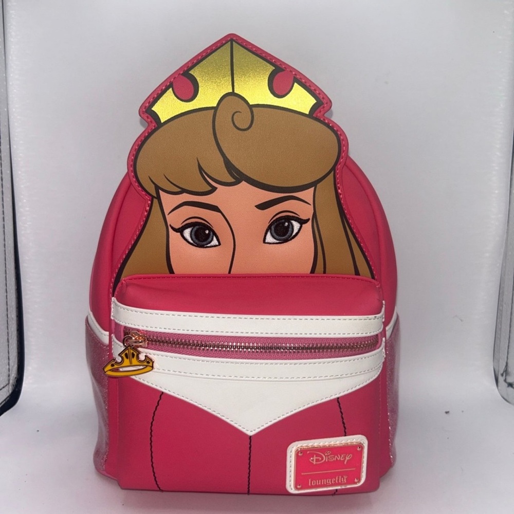 Loungefly Pink and Gold Disney Backpack